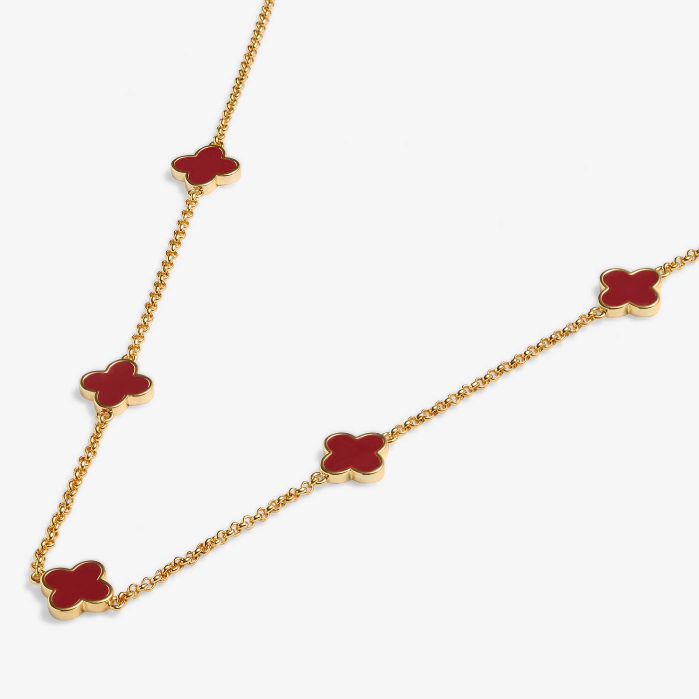 SIGNATURE CLOVER COLLECTION | RED CLOVER GP Necklet by Joma