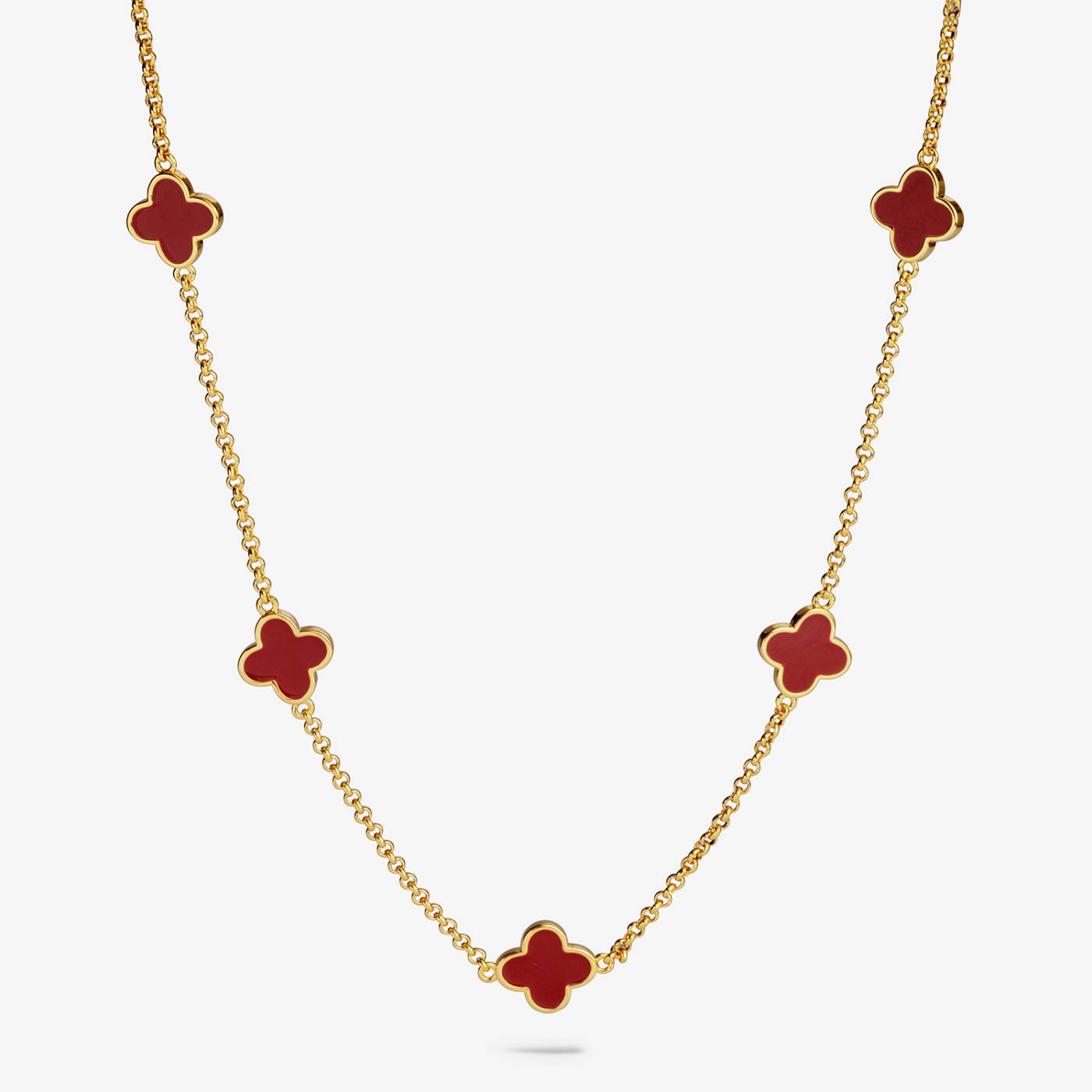 SIGNATURE CLOVER COLLECTION | RED CLOVER GP Necklet by Joma