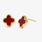 SIGNATURE CLOVER COLLECTION | RED CLOVER GP Stud Earrings by Joma