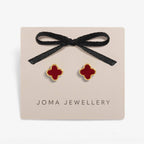 SIGNATURE CLOVER COLLECTION | RED CLOVER GP Stud Earrings by Joma