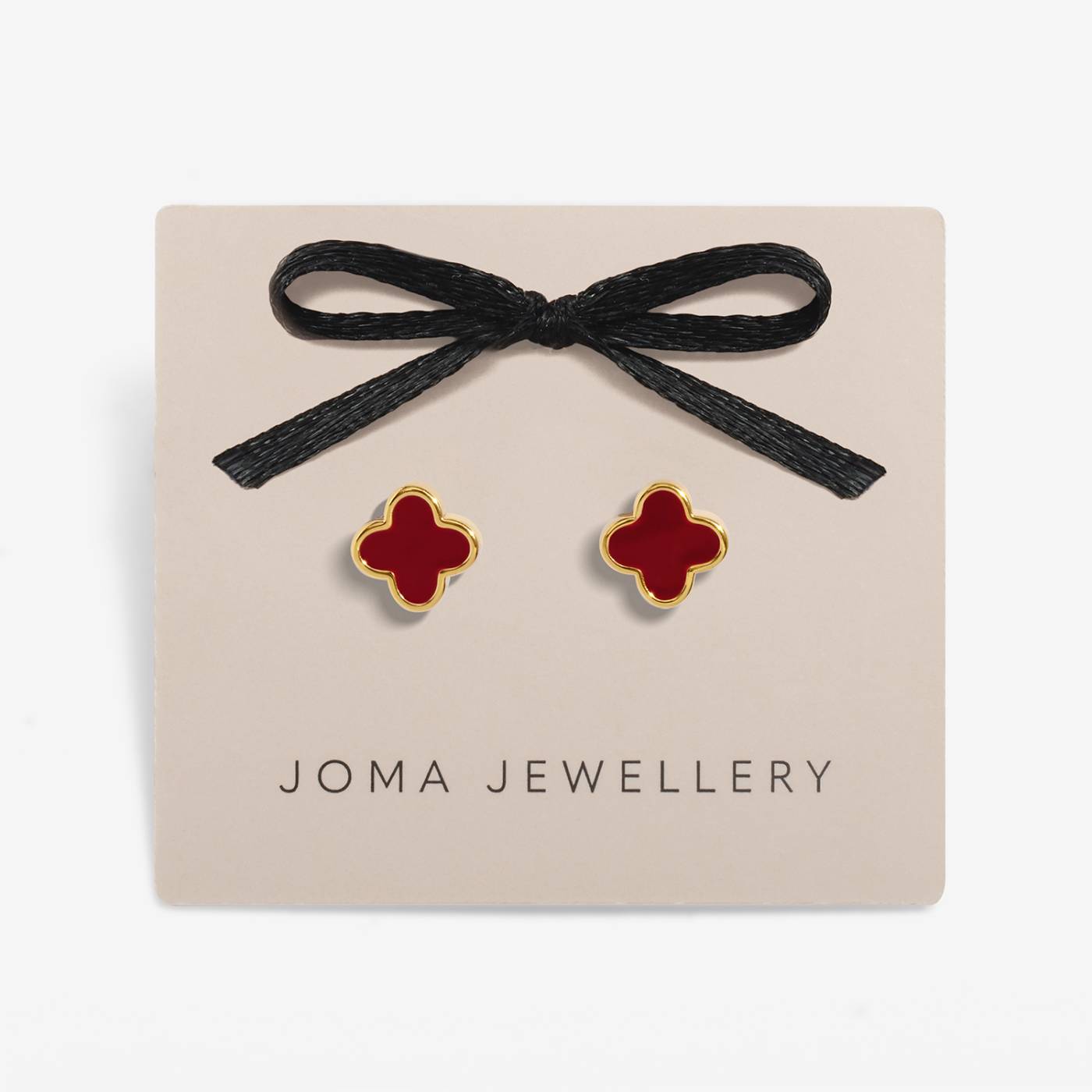 SIGNATURE CLOVER COLLECTION | RED CLOVER GP Stud Earrings by Joma