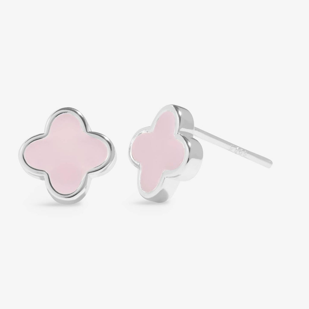 SIGNATURE CLOVER COLLECTION | PINK CLOVER SP Stud Earrings by Joma