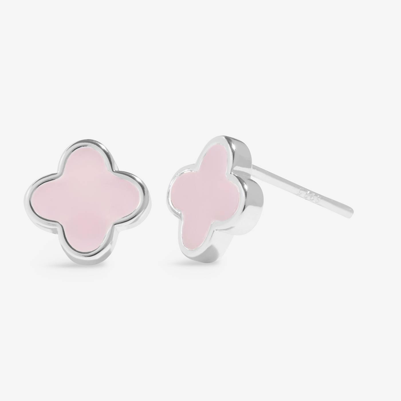 SIGNATURE CLOVER COLLECTION | PINK CLOVER SP Stud Earrings by Joma