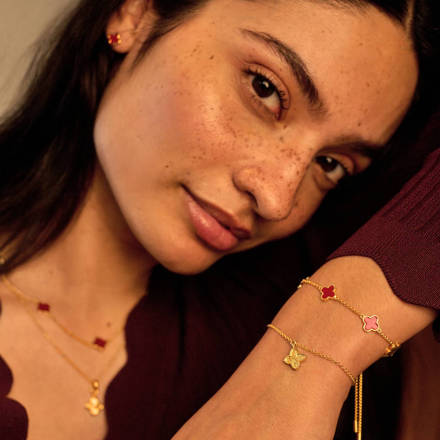 SIGNATURE CLOVER COLLECTION | TEXTURED CLOVER GP Bracelet by Joma
