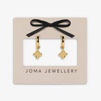 SIGNATURE CLOVER COLLECTION | TEXTURED CLOVER GP Hoop Drop Earrings by Joma