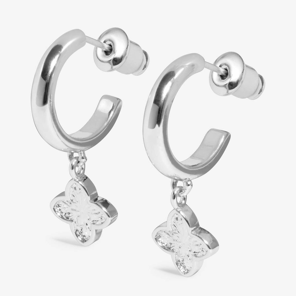 SIGNATURE CLOVER COLLECTION | TEXTURED CLOVER SP Hoop Drop Earrings by Joma (Copy)