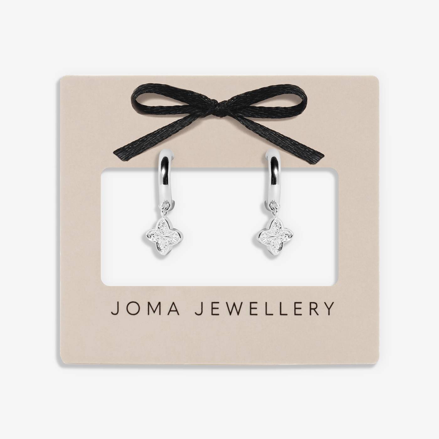 SIGNATURE CLOVER COLLECTION | TEXTURED CLOVER SP Hoop Drop Earrings by Joma (Copy)