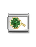 NOM GREEN FOUR LEAF CLOVER - GLITTER SYMBOLS