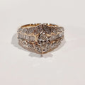 10YG 5.9G 1.00CT DIAMOND CLUSTER RING N | PRE OWNED