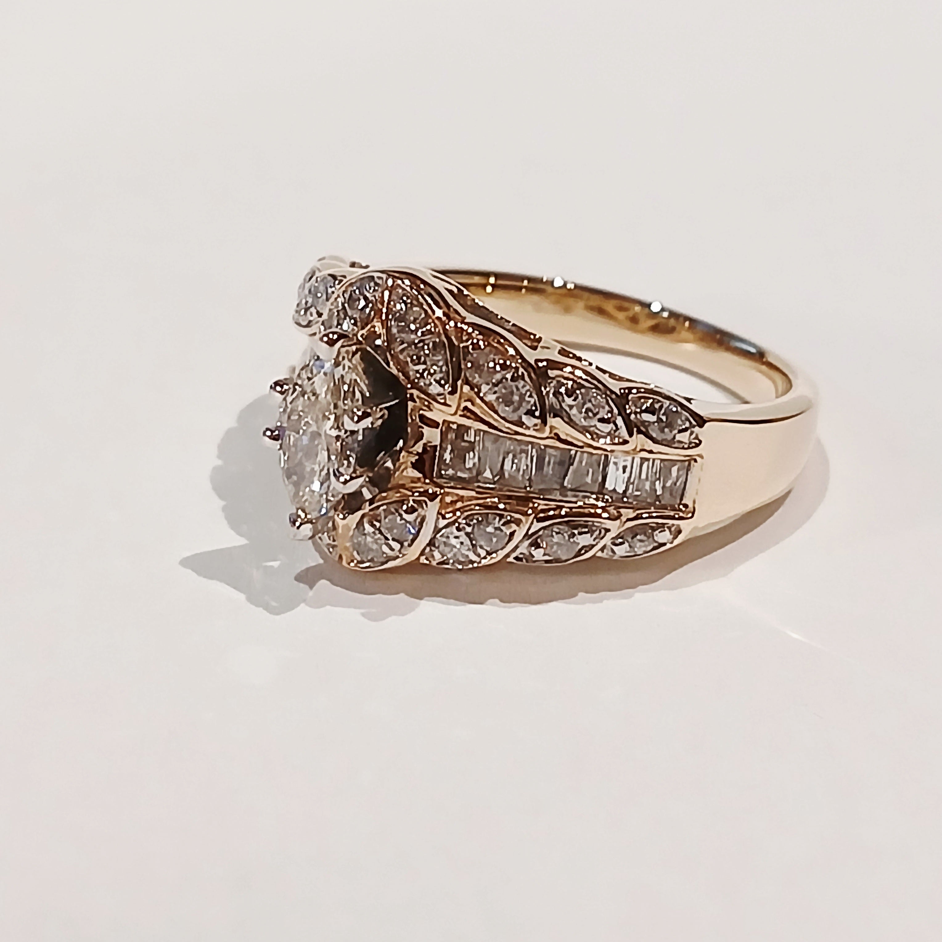 10YG 5.9G 1.00CT DIAMOND CLUSTER RING N | PRE OWNED