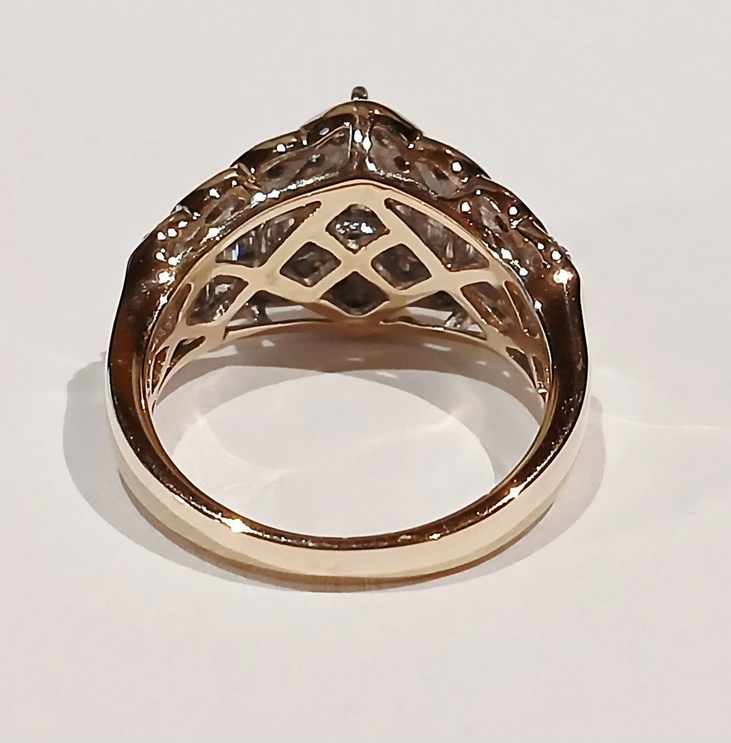 10YG 5.9G 1.00CT DIAMOND CLUSTER RING N | PRE OWNED