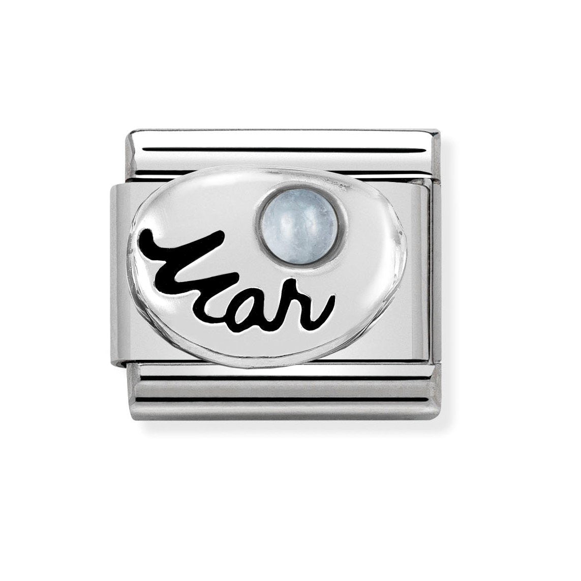 NOM AQUA MARCH BIRTHSTONE SILV SH - SYMBOLS