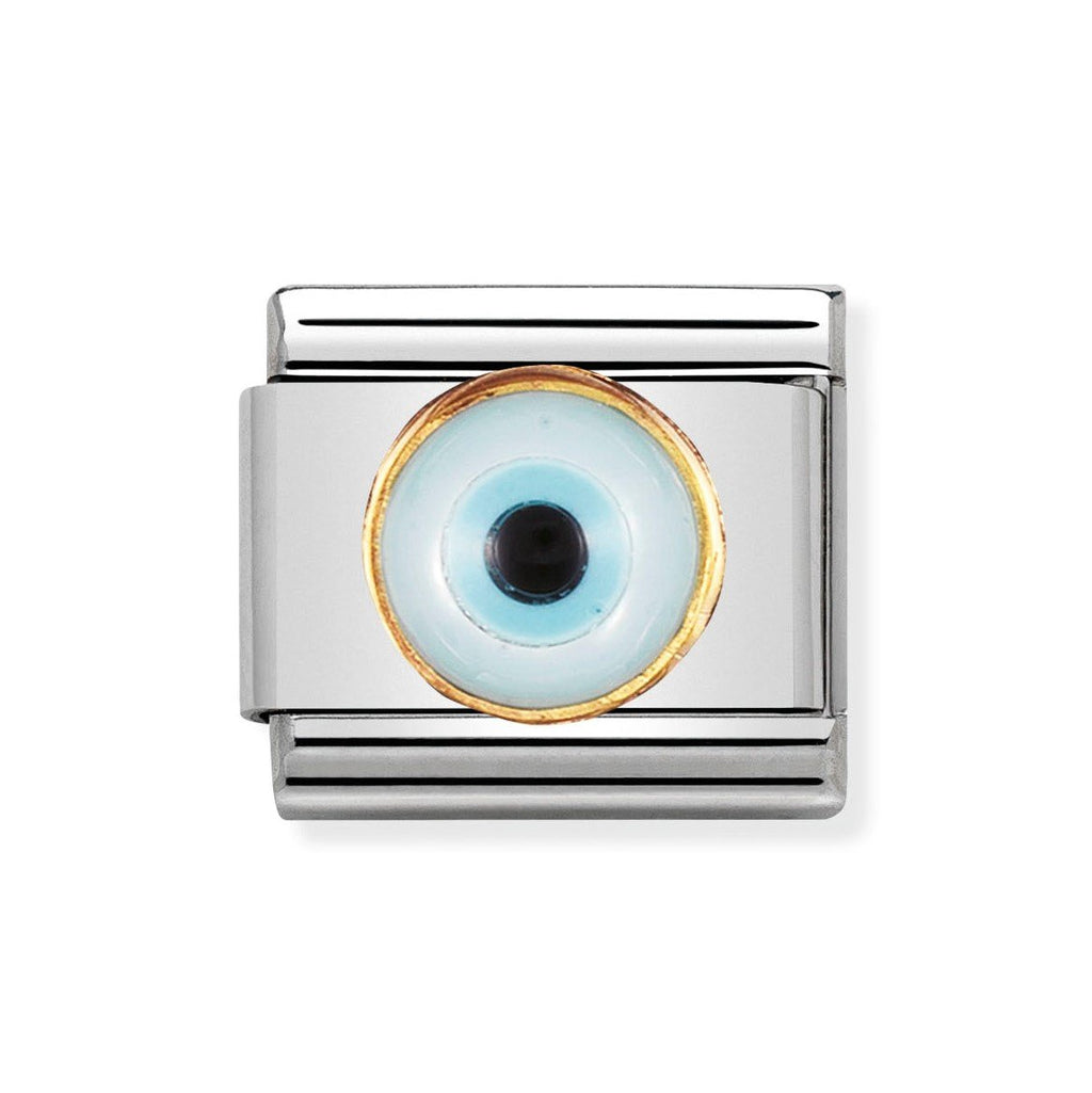 NOM RND GREEK EYE - NATURAL HARD STONE