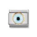 NOM RND GREEK EYE - NATURAL HARD STONE