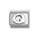 NOM SILV Q OXIDISED INITIAL - LETTER