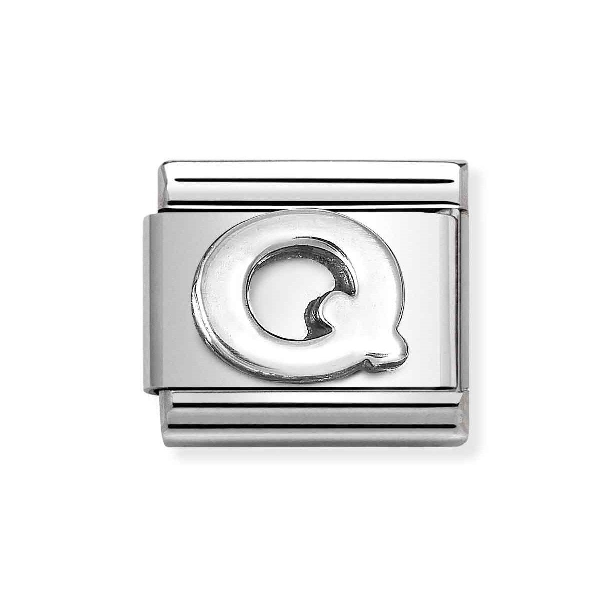 NOM SILV Q OXIDISED INITIAL - LETTER