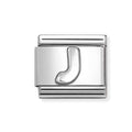 NOM SILV J OXIDISED INITIAL - LETTER