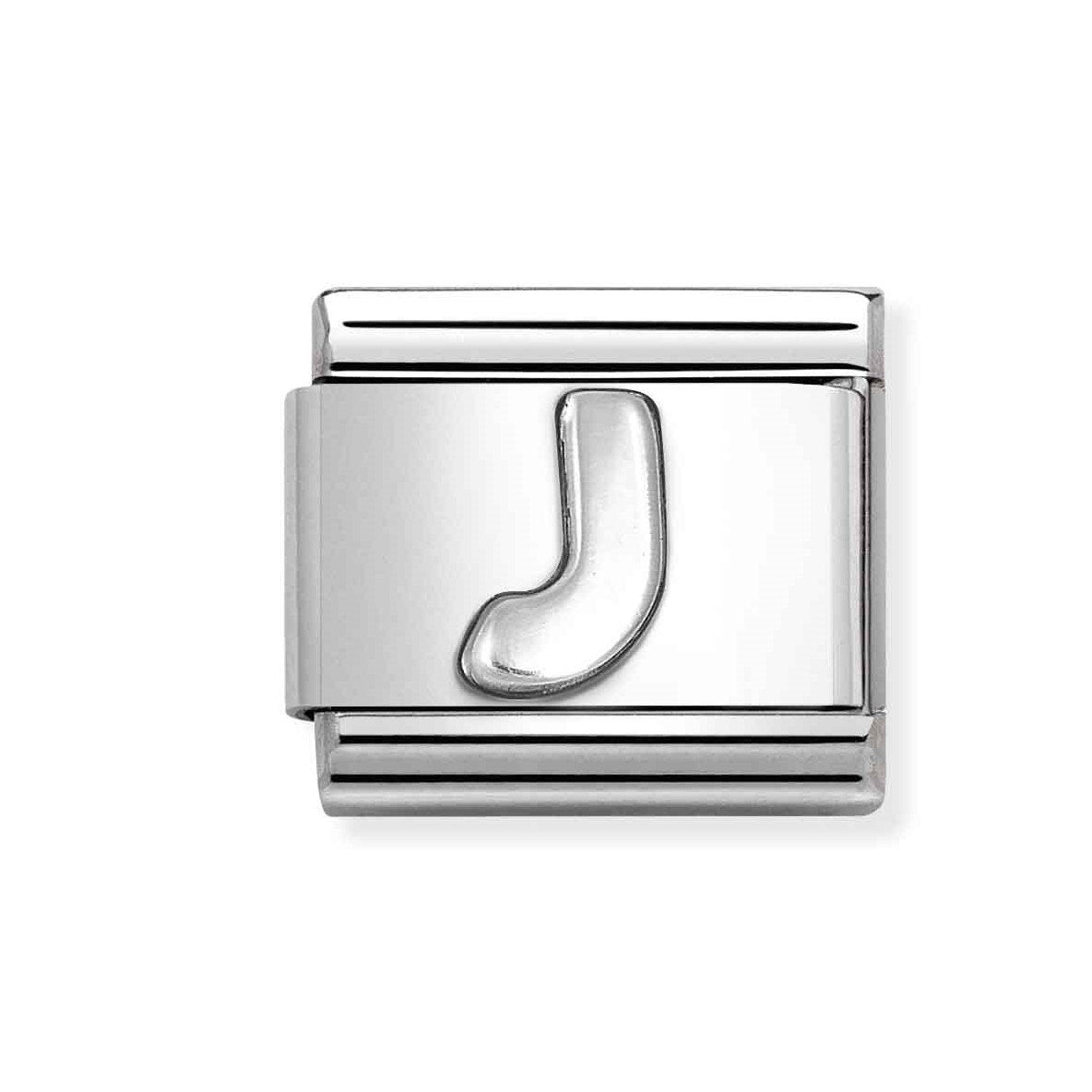 NOM SILV J OXIDISED INITIAL - LETTER