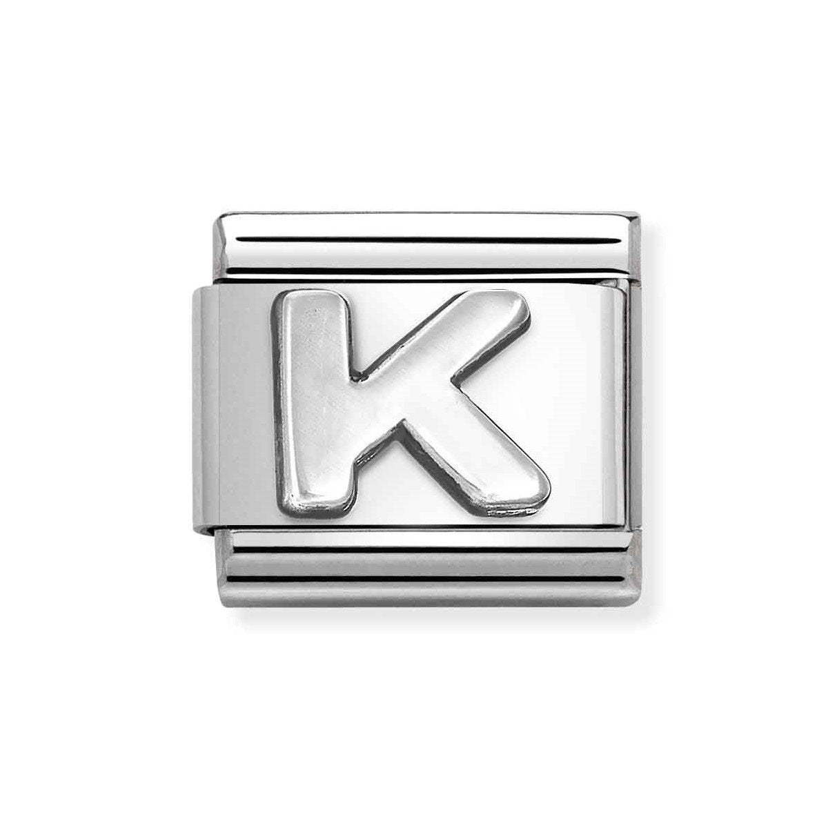 NOM SILV K OXIDISED INITIAL - LETTER
