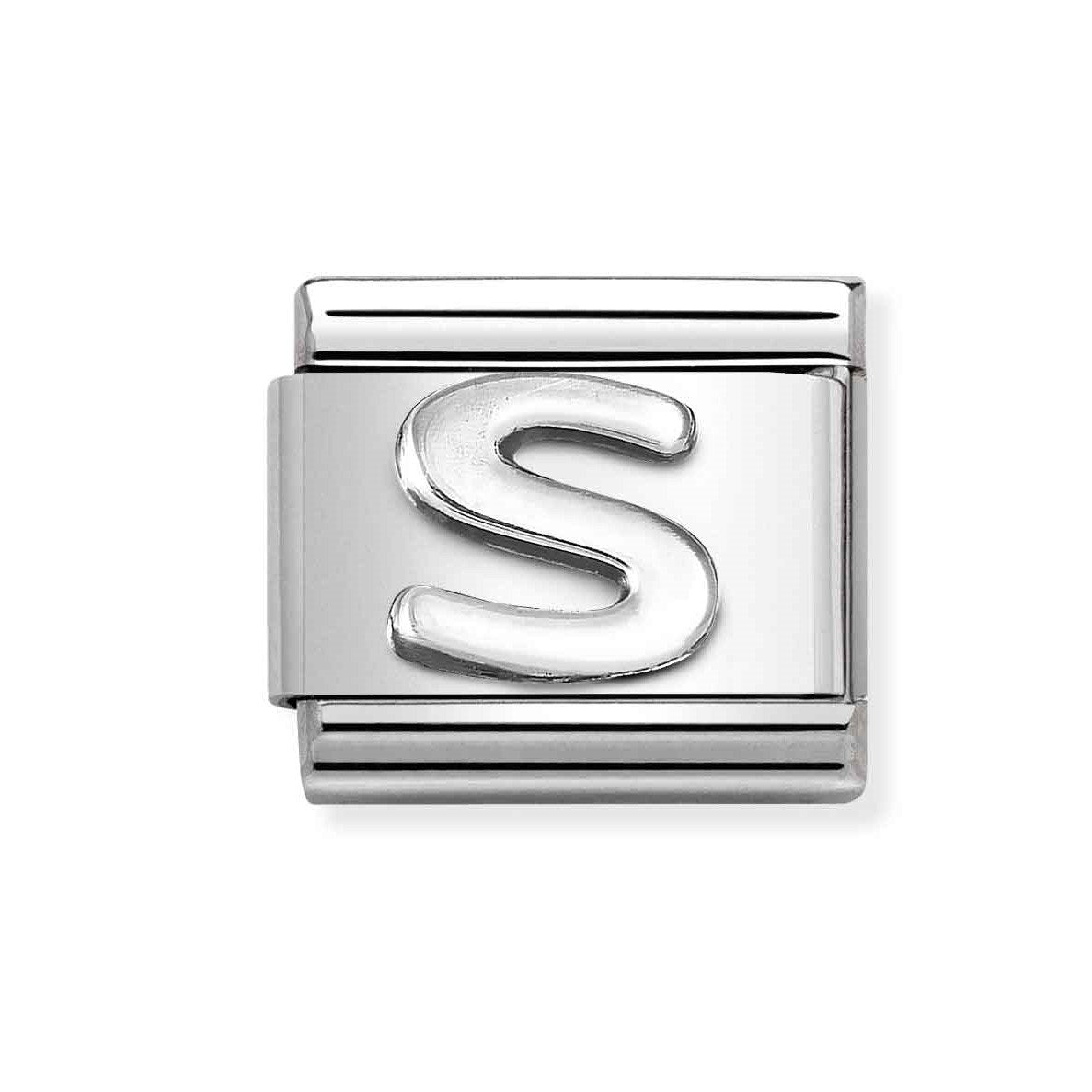 NOM SILV S OXIDISED INITIAL - LETTER