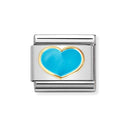 NOM TURQUOISE BLUE HEART ENAMEL - LOVE2