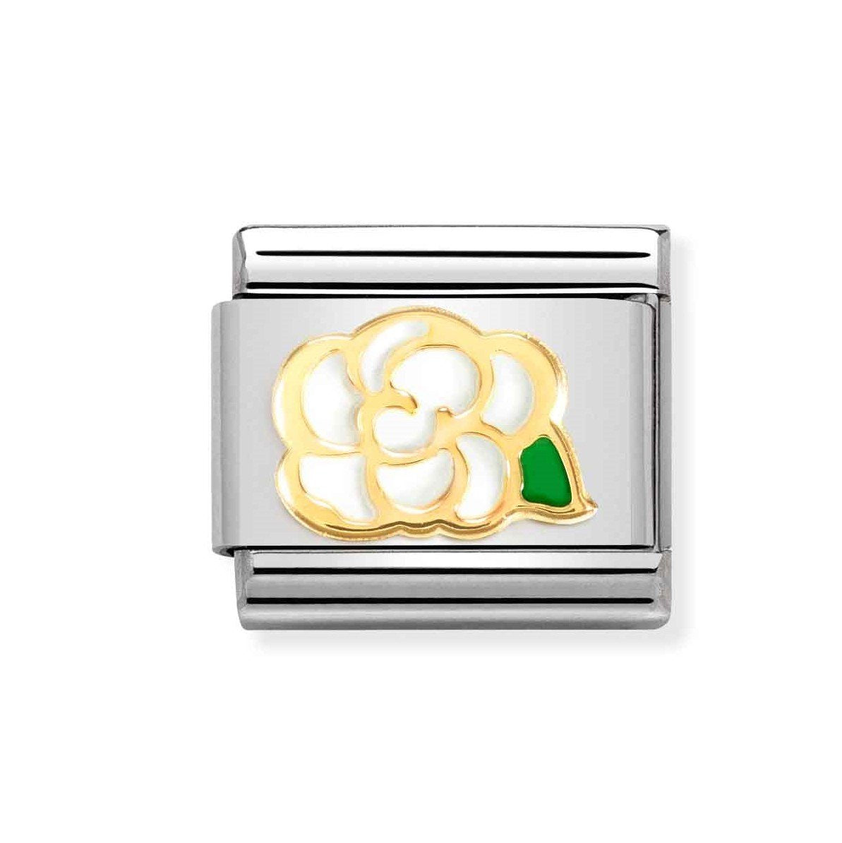 NOM WHITE CAMELLIA FLOWER ENAMEL - SYMBOLS