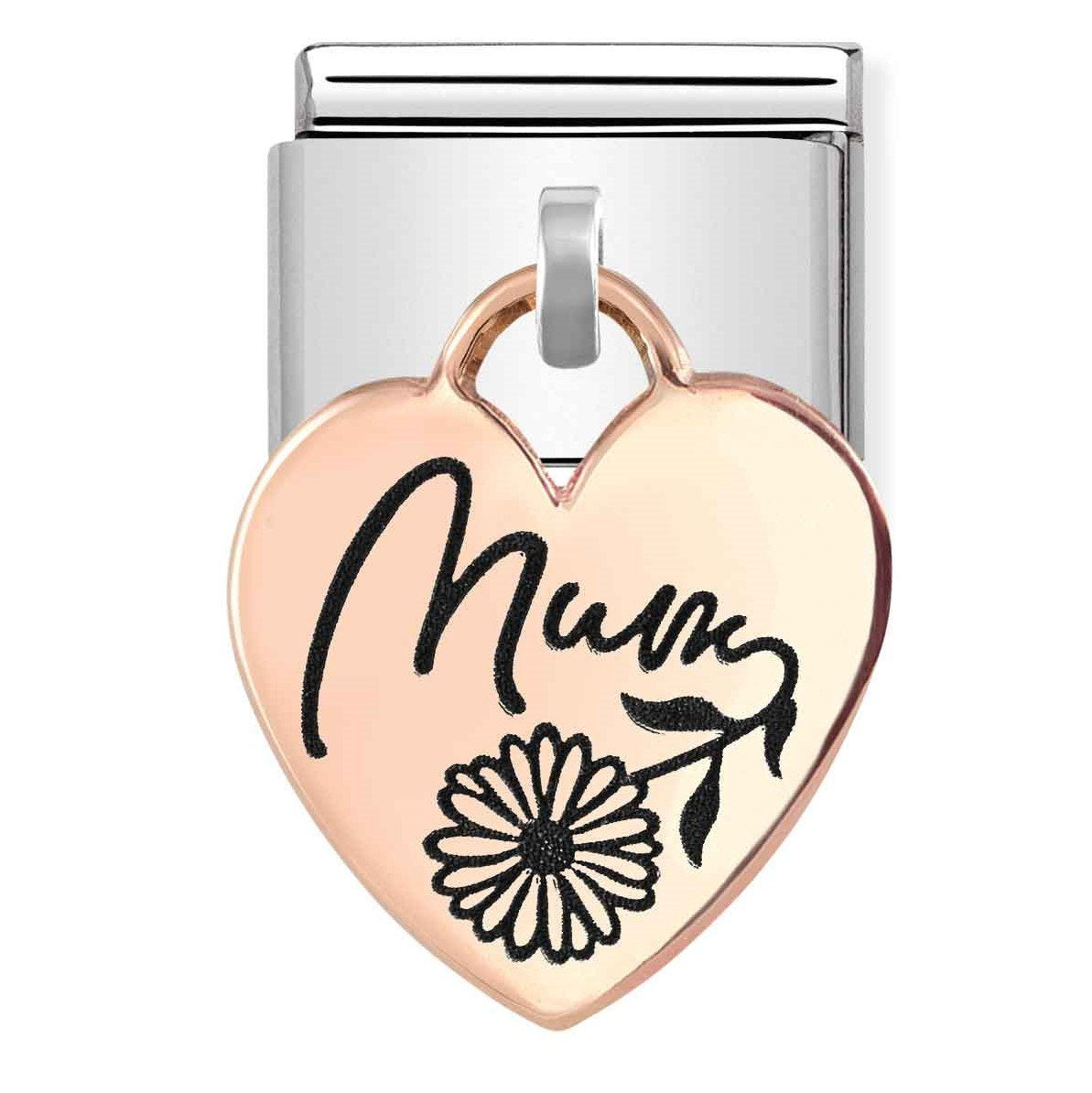 NOM RG HEART MUM DANGLE CHARM