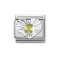 NOM PERIDOT DIA CUT HEART - SILV SH