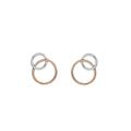 SILV ROSE 2 CIRLE STUD ER
