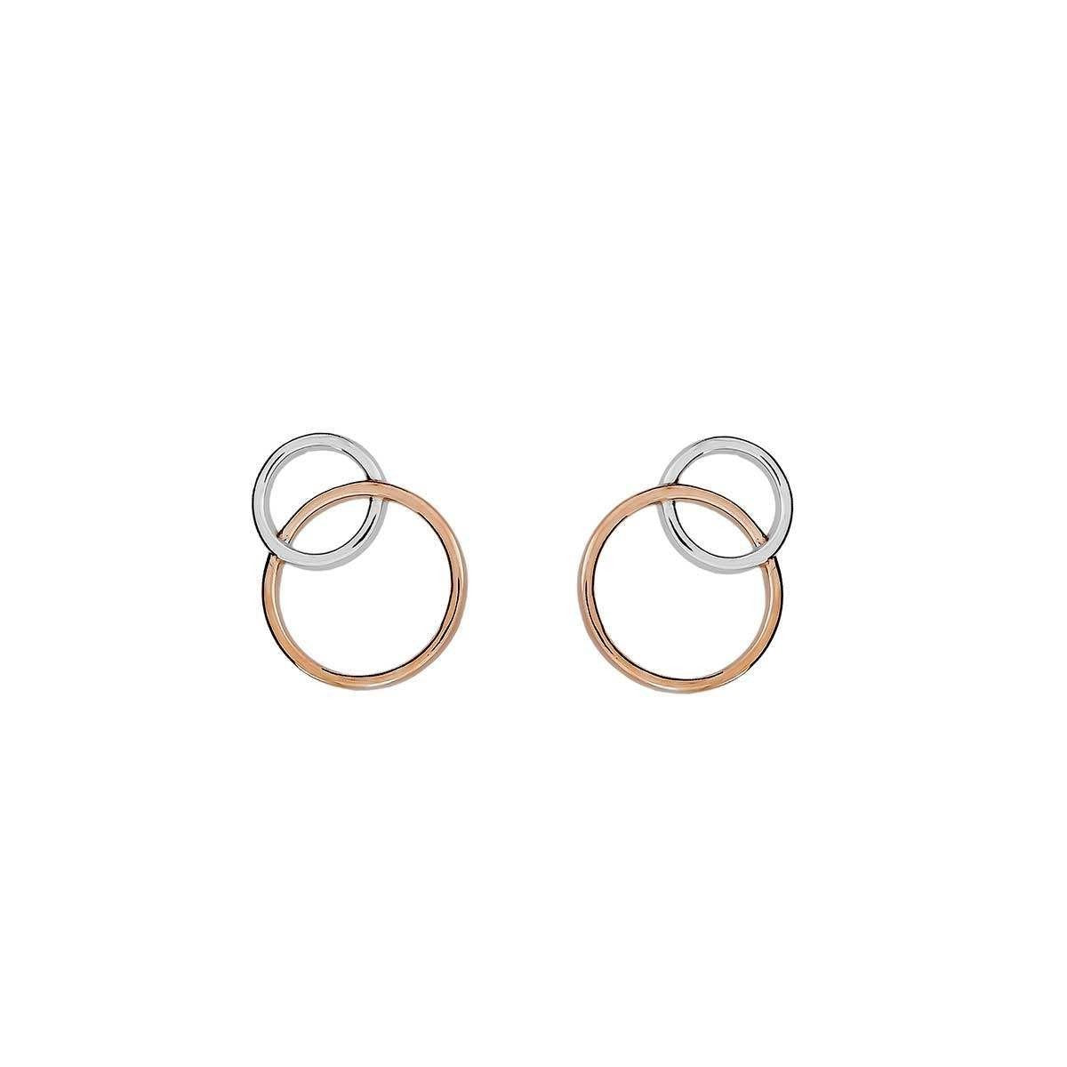 SILV ROSE 2 CIRLE STUD ER