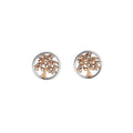 SILV RP RGP CZ TREE OF LIFE RND STUD