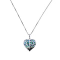 SILV ABALONE HEART OF YORKSHIRE PENDANT BOX CHAIN
