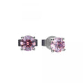 SILV PINK ZIRC DIAMONFIRE SOLITAIRE CLW STUD ER
