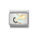 NOM PACIFIER LIGHT BLUE ENAMEL - SYMBOLS