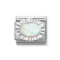 NOM OPAL DIAMOND CUT OVAL - SILV SH