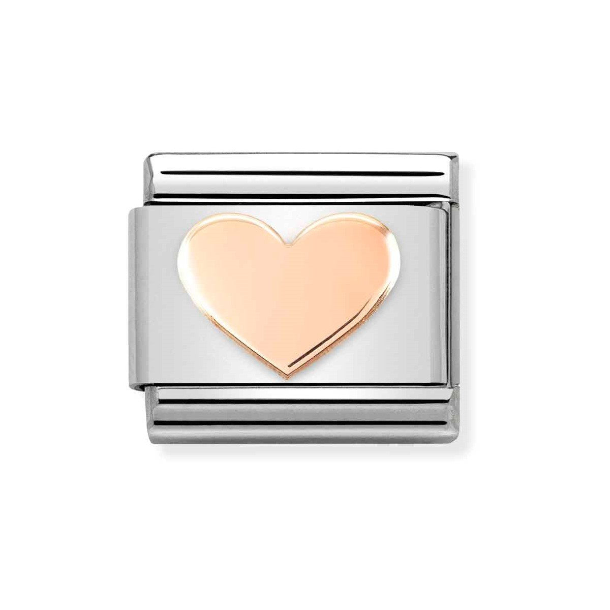 NOM ROSE GOLD FLAT HEART - SYMBOLS