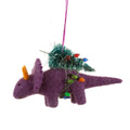 DINOSAUR WITH CHRISTMAS TREE FELT XMAS DEC