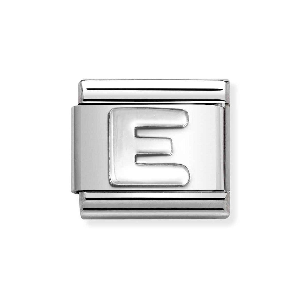 NOM SILV E OXIDISED INITIAL - LETTER