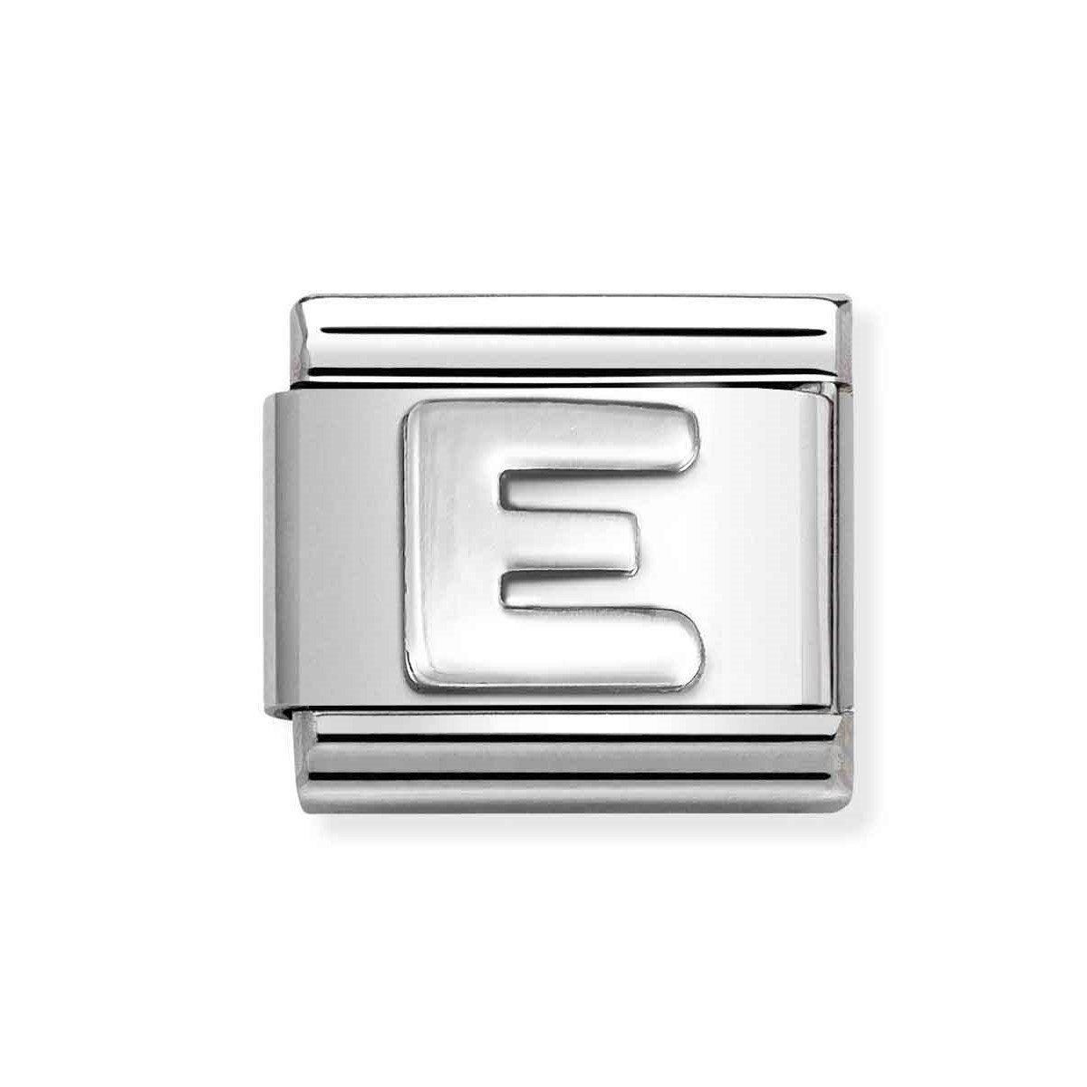 NOM SILV E OXIDISED INITIAL - LETTER