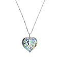 SILV ABALON DOUBLE HEART OF YORKSHIRE PENDANT