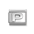 NOM SILV P OXIDISED INITIAL - LETTER