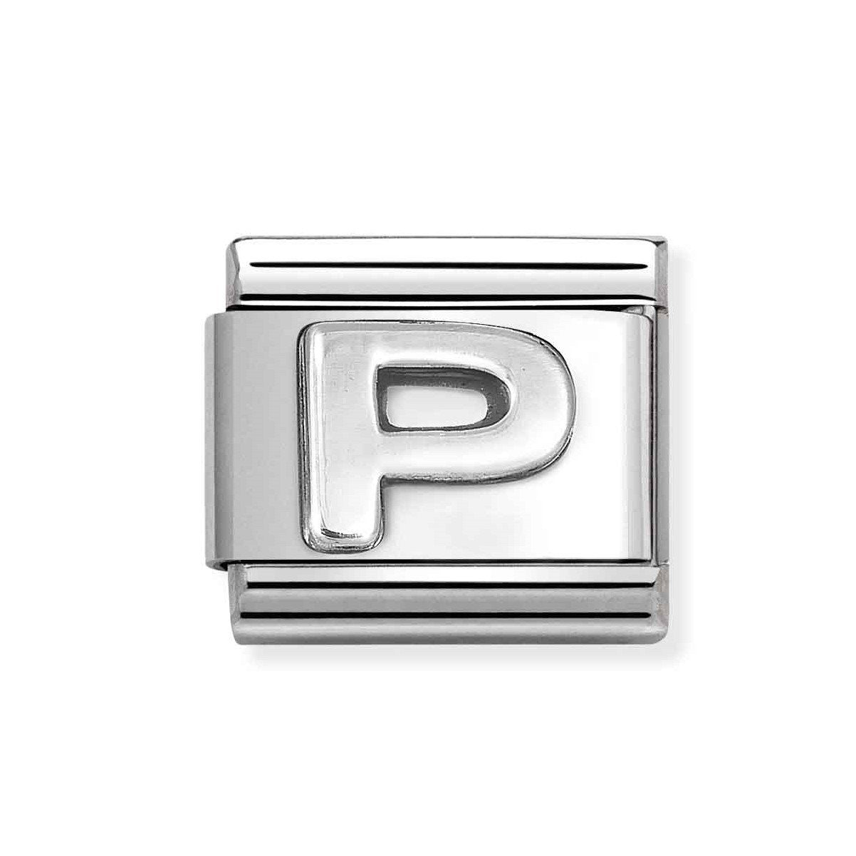NOM SILV P OXIDISED INITIAL - LETTER