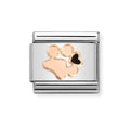 NOM ROSE GOLD DOG PAWPRINT ENAMEL