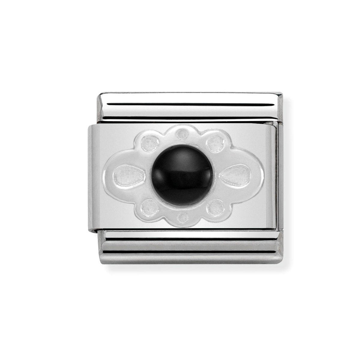 NOM SIL BLACK AGATE RIBBON - STONES