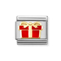 NOM GIFT BOX RED & GOLD ENAMEL - SYMBOLS