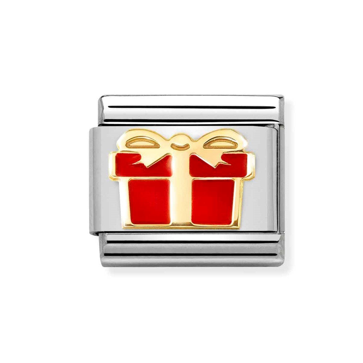 NOM GIFT BOX RED & GOLD ENAMEL - SYMBOLS