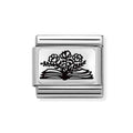 NOM BOOK FLOWERS SILV - PLATES (IC)