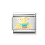NOM EASTER RABBIT WITH FLOWER ENAMEL - SYMBOLS
