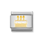 NOM BIRTHDAY CAKE WHT ENAMEL - SYMBOLS
