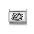 NOM CUP FLOWERS SILV - PLATES (IC)